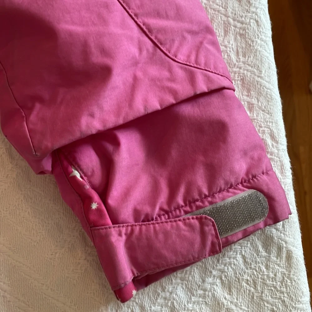 Lands End girls pink coat zipper. Parka. Large 14 - Picture 8 of 15